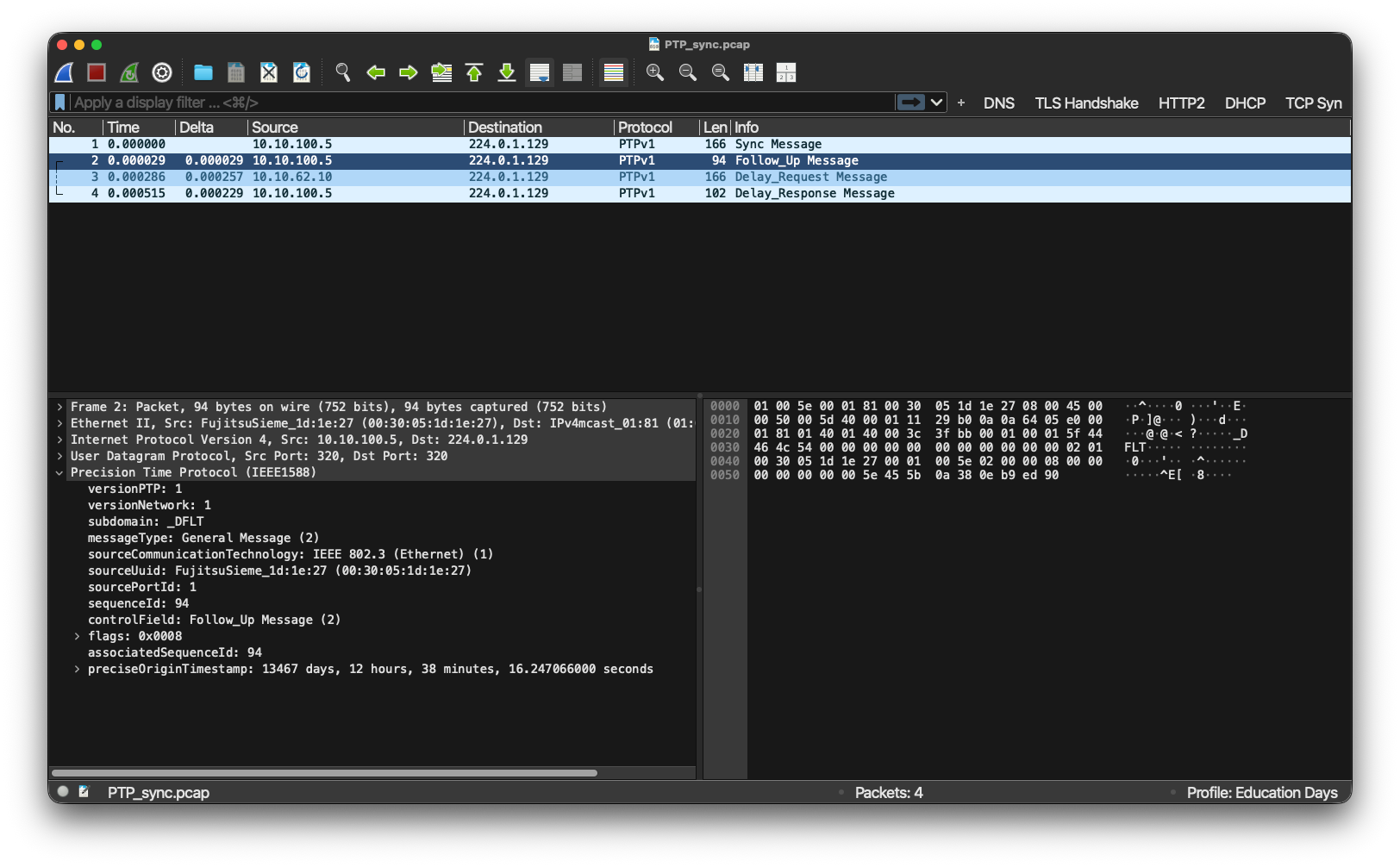 Screenshot Wireshark From Roland