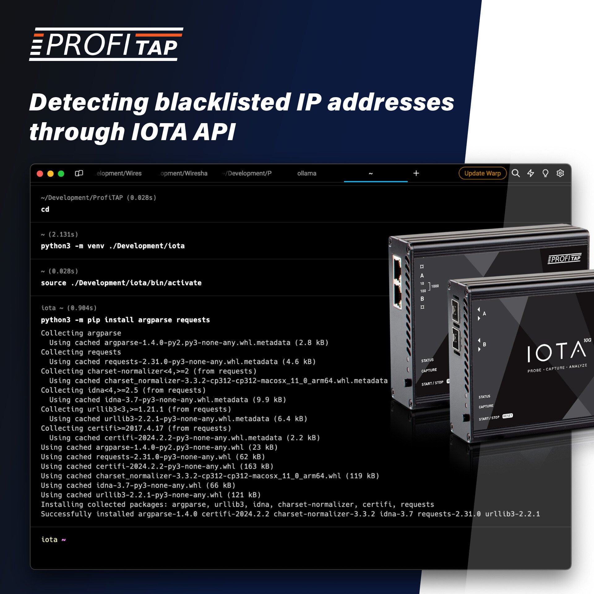 Detecting blacklisted IP addresses through IOTA API